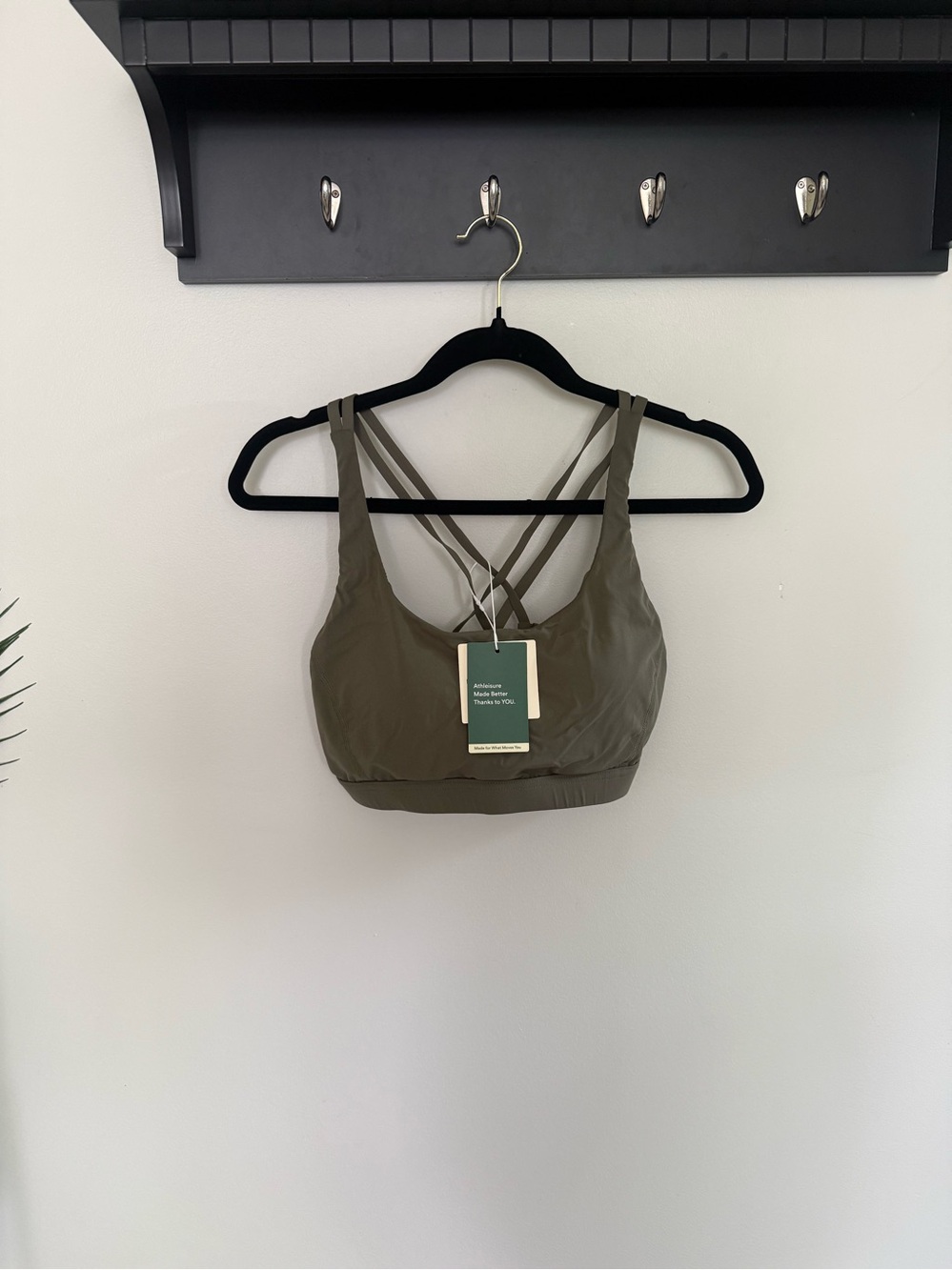 Brand New w/ Tags - Olive Green Strappy Sports Top